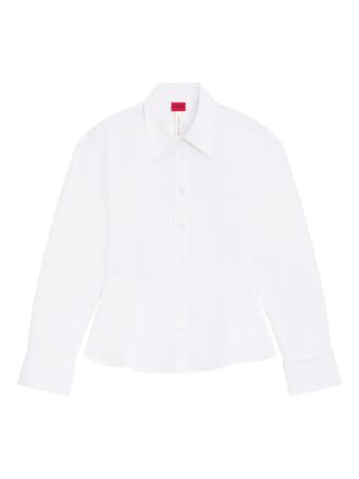 HUGO BOSS peplum cotton shirt - White