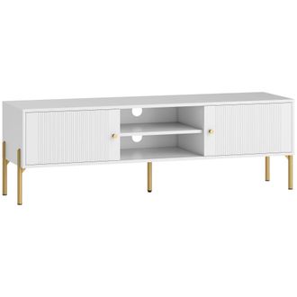 HOMCOM Mueble de tv 140x38x45.9 cm blanco