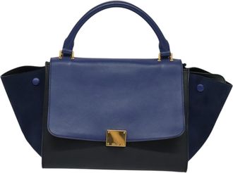Celine Trapèze Blue Leather Handbag (Pre-Owned)