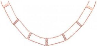 Allurez 0.33ct 14k Rose Gold Diamond Ladder Necklace