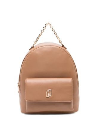 Liu Jo logo-plaque backpack - Brown