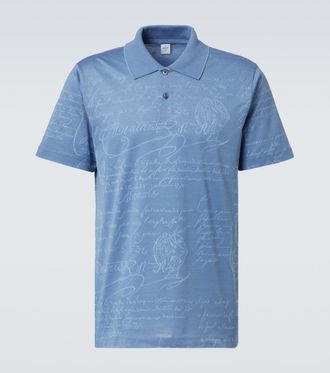 Berluti Scritto cotton piqu&eacute; polo shirt