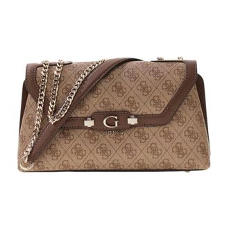 Guess Coleen Logo Small SA - female - Guess - Shoulder Bags - Beige - ONE SIZE - Bags
