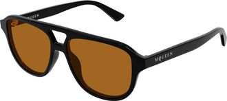 Alexander McQueen AM0573S 003 Mens Sunglasses Black Size 54 - Free RX Lenses - Free RX Lenses