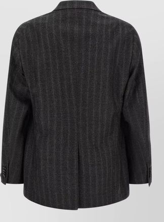 Tagliatore wool pinstripe double breasted coat