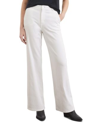 Marc O'Polo Weite Jeans MARC OPOLO, Damen, Gr. 25, L&auml;nge 32, weiss (wei&szlig;), Denim/Jeans, Obermaterial: 80% Baumwolle, 15% Lyocell, 3% Elastomultiester, 2% Elasthan