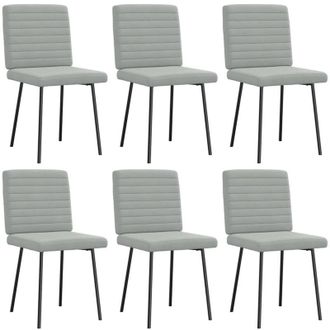 vidaXL Vidaxl - Sillas De Comedor Giratorias 6 Uds Terciopelo Gris Claro