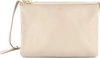 Celine Trio Leather Large crossbody bag - Beige
