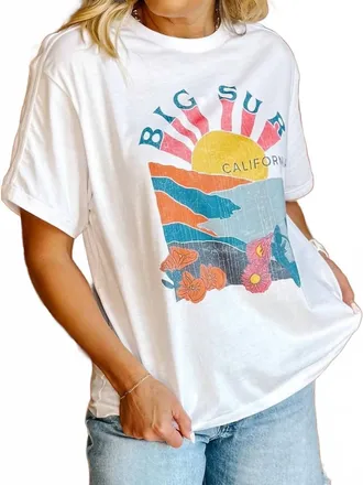 Girl Dangerous California Tee In Peach