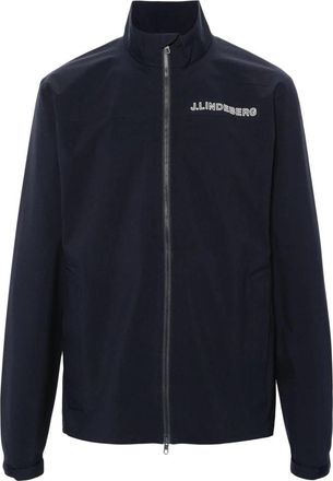 J.Lindeberg Blauwe Casual Polyester Regenjas - Heren - Zomerjassen - Blauw - M - Polyester - Jassen