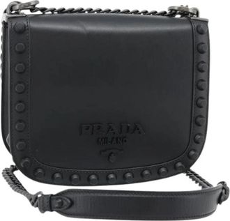 Prada Pre-owned Leather Cross Body Bag - Dames - Vintage Schoudertas - Zwart - ONE Size - Leer - Vintage