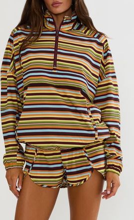 Beach Riot Vespera Half Zip Pullover in Paradise Stripe at Nordstrom, Size X-Large