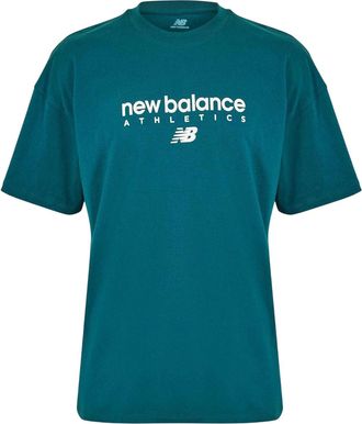 New Balance Heren Heritage Logo Crew Neck T-shirt (Groen)