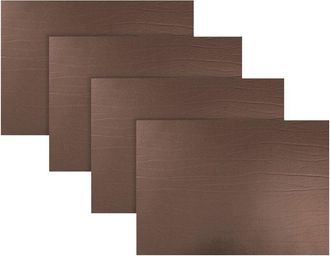 Fortessa Set Of 4 Strata Rectangle Leather Placemats