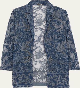 Kobi Halperin Nathalie Open-Front Floral Lace Jacket