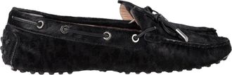 Tod's TodS Pre-owned Womens Gommino Loafers in Black Pony Hair - Size EU 40