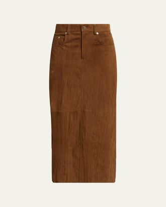 Proenza Schouler Nayah Textured Suede Maxi Skirt