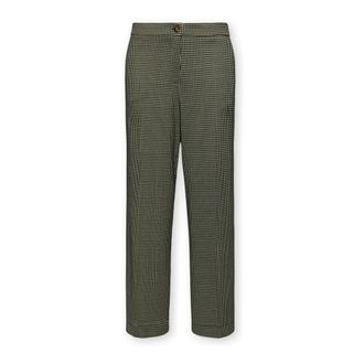 Elena Miro Broeken, Dames, Zwart, 7Xl, Polyester, Gecropte jacquard ruitbroek