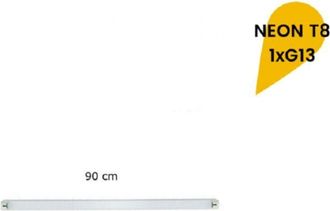 Trade Shop Trade Shop - Reglette Plafoniera Neon Led T8 Da Interno Tubo G13 90 Cm Parete Soffitto T8-90a
