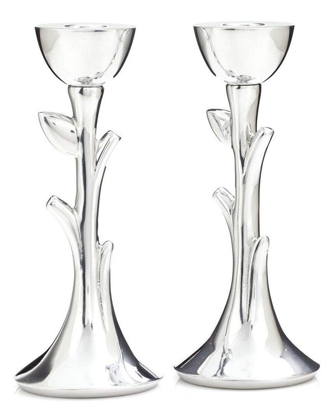 Tree of Life Sabbath Alloy Candle Sticks