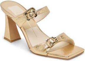Dolce Vita Narcia Slide Sandal in Gold Distressed Leather at Nordstrom Rack, Size 5.5