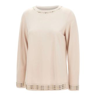Elena Miro Dames, Blouses & Shirts, Beige, Maat: M Viscose