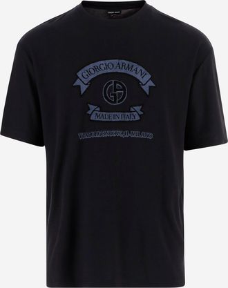 Giorgio Armani Viscose T-shirt met logoprint