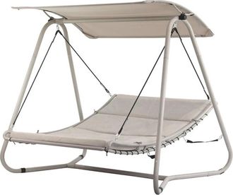 Brigros Cama abatible de jardín acolchada color topo