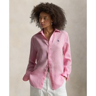 Ralph Lauren Linnen overhemd met lange mouwen