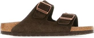 Birkenstock Arizona Suede Narrow Fit - Heren - Sandalen - Bruin - 44 EU - Su&egrave;de - Schoenen