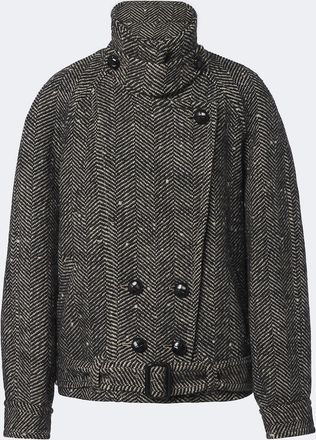 Isabel Marant Elvane herringbone wool peacoat