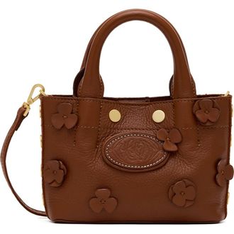 Hammitt Mini Olympia Leather Tote in Sienna Flora/Brushed Gold at Nordstrom