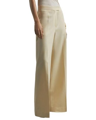 Reiss Anya Atelier Silk & Wool-Blend Wide Leg Suit Trouser
