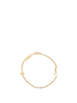 Saint Laurent Cassandre Heart Charm Bracelet