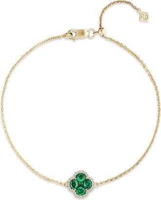 The Diamond Store Alegria Lab Emerald Bracelet 0.75ct in 18k Gold Vermeil