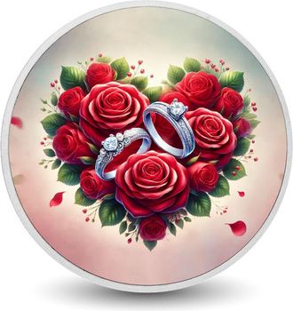 OEM Moneda De Plata De 1 Oz Con Corazones Entrelazados