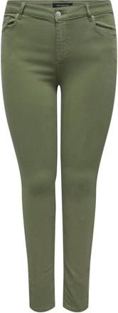 Only Carmakoma Willy Mid Skinny Pants - Dames - Skinny Jeans - Groen - 2XL - Jeans