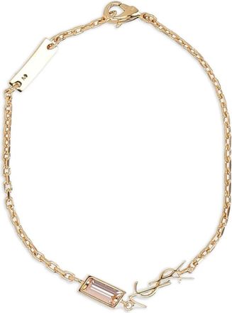 Saint Laurent Cassandre Bedelarmband - Dames - Kettingen - Geel - S - Accessoires
