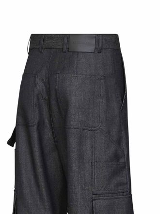Balenciaga Wool Twill Cargo Pants - Navy