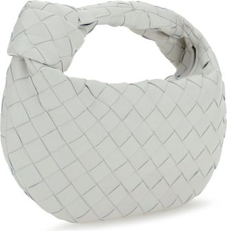 Bottega Veneta Womens Jodie Mini Handbag Chalk-Gold Lambskin Shoulder Bags
