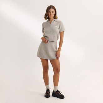 Lounge Gebreide Minirok - Nertskleur - XL