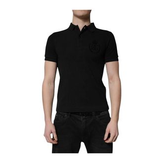 Dolce & Gabbana Heren, Tops, Zwart, Maat: XS Katoen