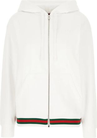 Gucci Felpe Zip-through Sweatshirt - Dames - Vesten met rits - Wit - XS - Hoodies & sweatvesten