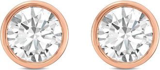 Diana M. Jewels 14KT ROSE GOLD LAB GROWN ROUND STUDS IN A BEZEL SETTING WEIGHING 8.00 CTS TW