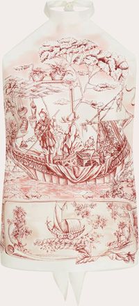 Ferragamo Women Ethnic print foulard top Pink