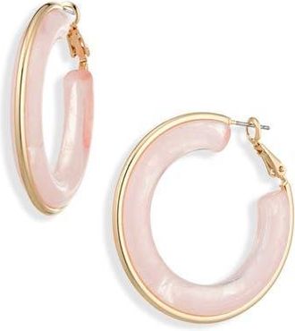 Cara Acrylic Hoop Earrings in Pink at Nordstrom Rack