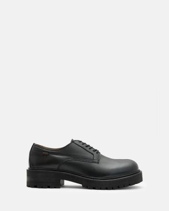 AllSaints Cow Leather Hank Leather Derby Shoes, Size: UK 11/US 12/EU 45