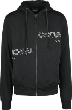 Costume National Sweatshirt met rits - Heren - Vesten met rits - Zwart - XL - Katoen - Hoodies & sweatvesten