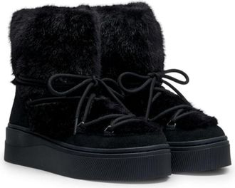 HUGO BOSS Platform boots with faux-fur uppers