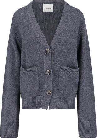 Lisa Yang Gray Cashmere Danni V-Neck Cardigan